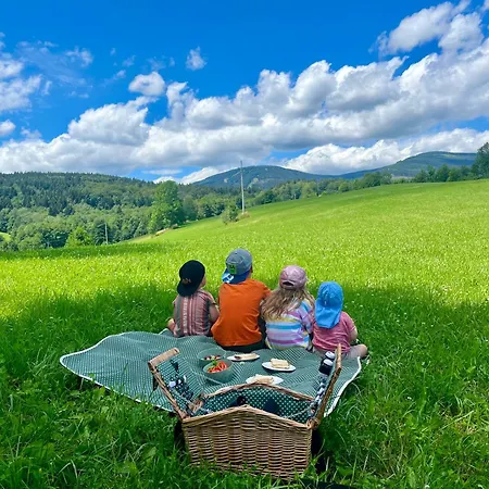 Roubenka Mezi Stromy S Wellness Tatil Evi Mladé Buky